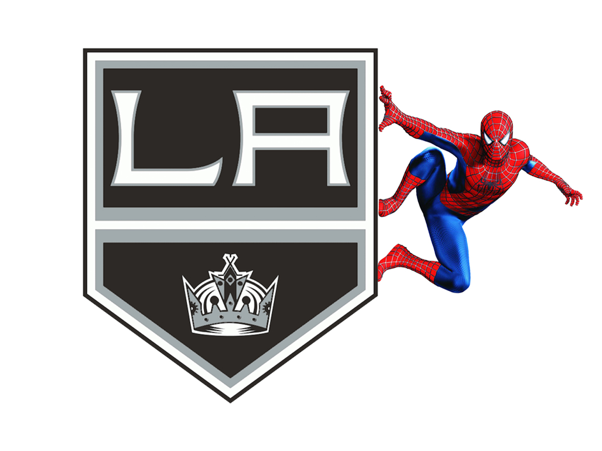 Los Angeles Kings Spider Man Logo iron on paper